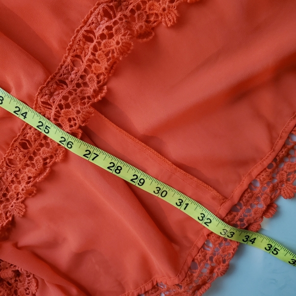 Umgee Sheer Hi Lo Lace Hem Sleeveless Tank Top - Picture 9 of 9